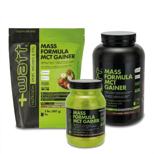 Confezioni +Watt Mass Formula MCT Gainer, immagine rielaborata